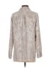 Ann Taylor 100% Polyester Animal Print Silver Long Sleeve Blouse Size XS - photo 2
