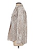 Ann Taylor 100% Polyester Animal Print Silver Long Sleeve Blouse Size XS - photo 5