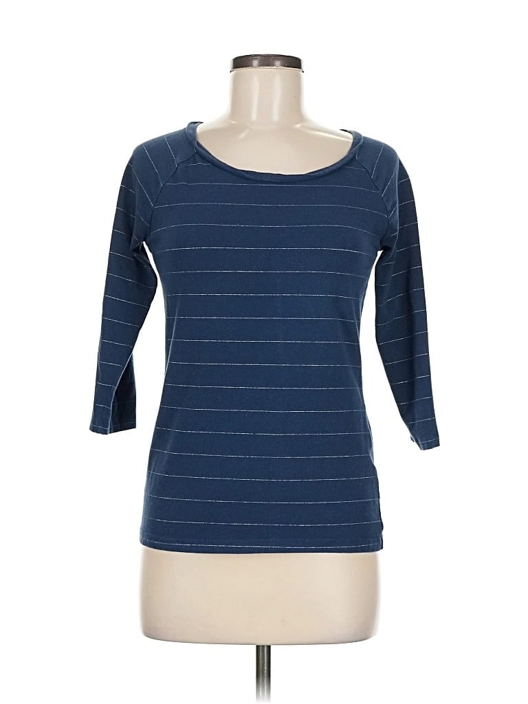 Pre-owned Banana Republic Factory Store 3/4 Sleeve T-shirt In Blue
