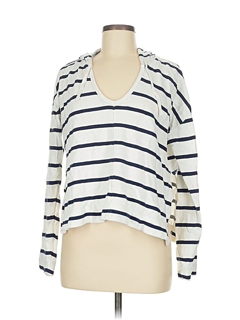 Pre-owned Loft Beach Cardigan Sweater In White