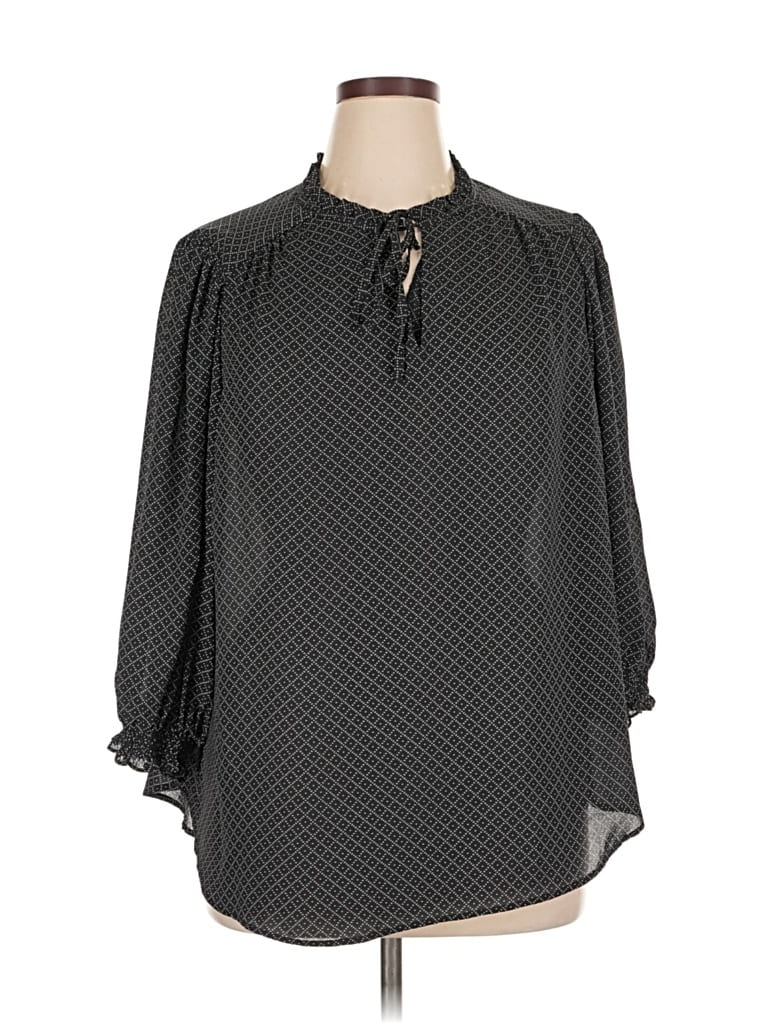 Pre-owned Rachel Zoe Tjx 3/4 Sleeve Blouse In Gray