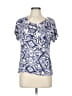 One September Blue Short Sleeve Blouse Size L - photo 1