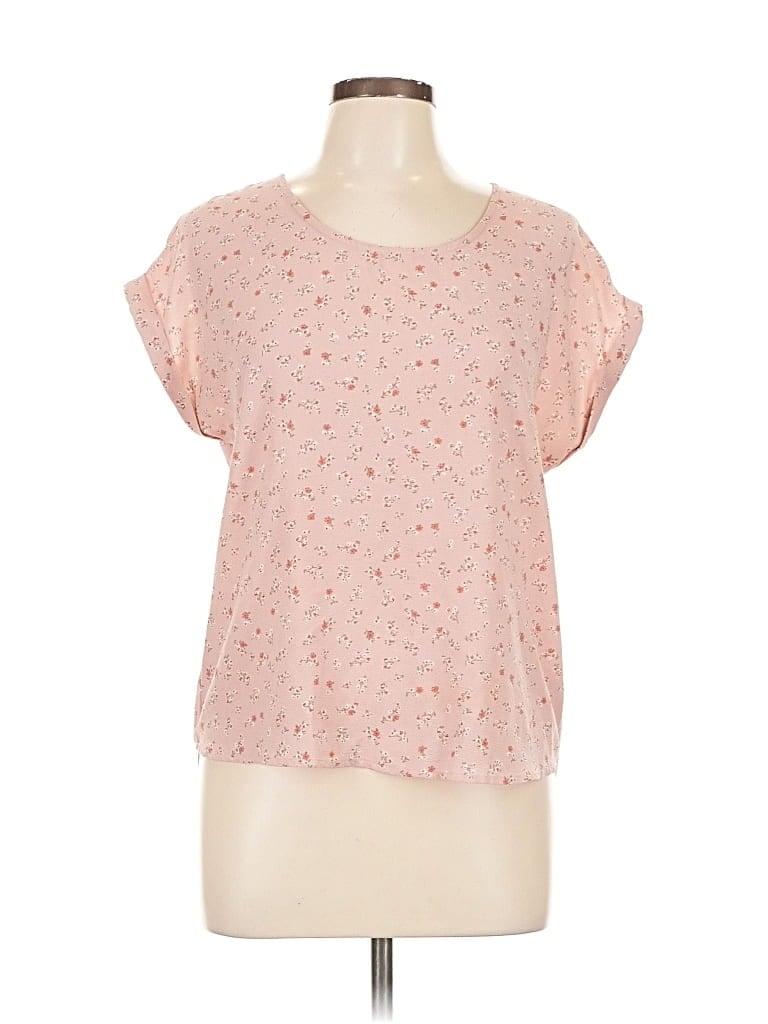Pre-owned Hippie Rose Short Sleeve Blouse In Pink