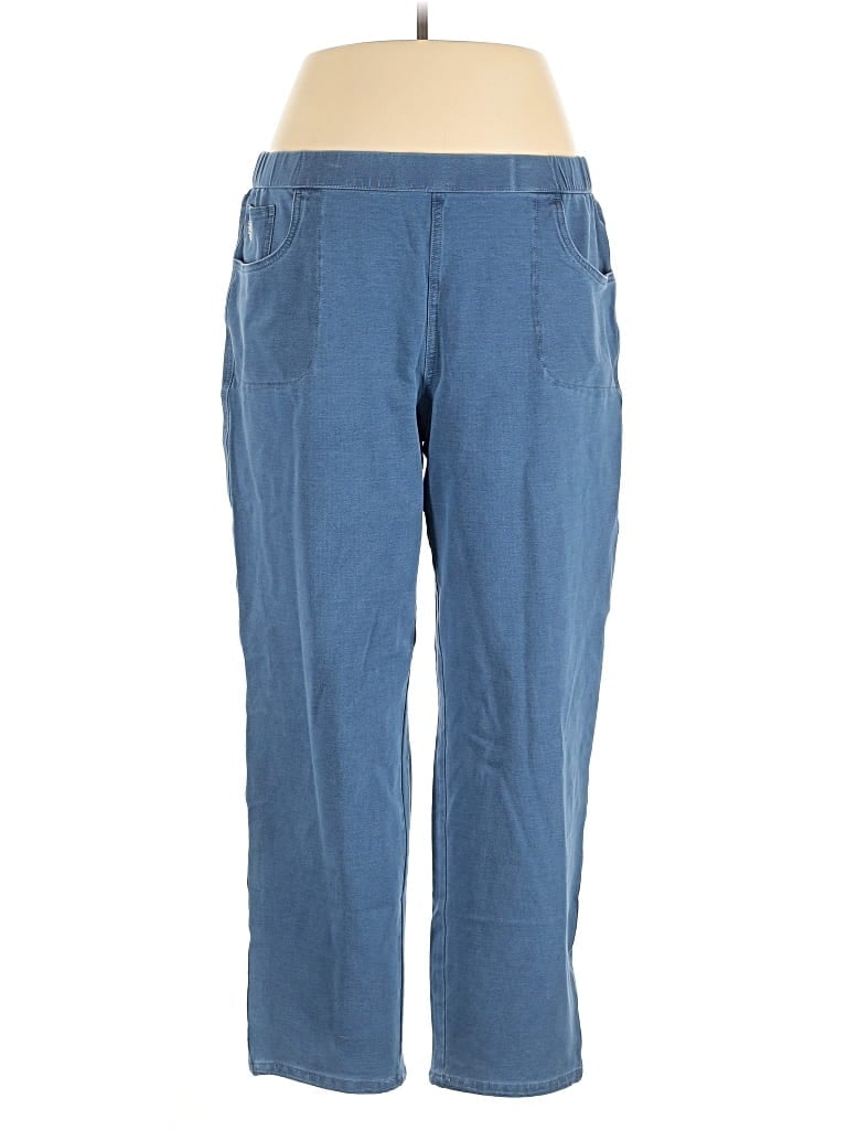 Pre-owned Quacker Factory Casual Pants In Blue