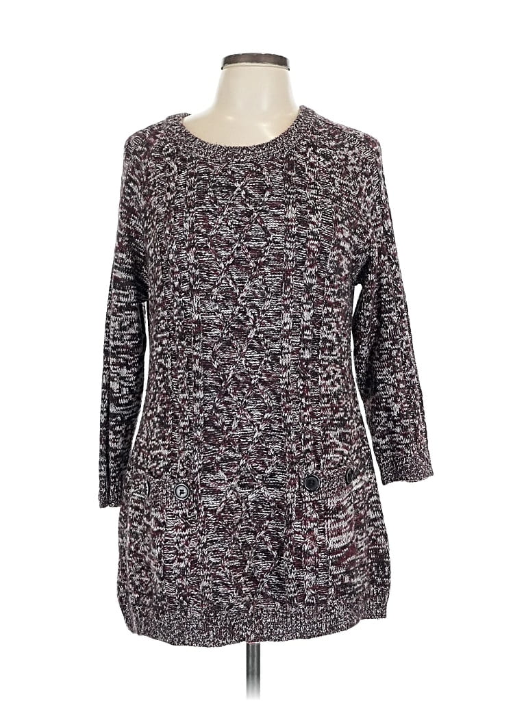 Pre-owned Carol Rose Pullover Sweater In Burgundy