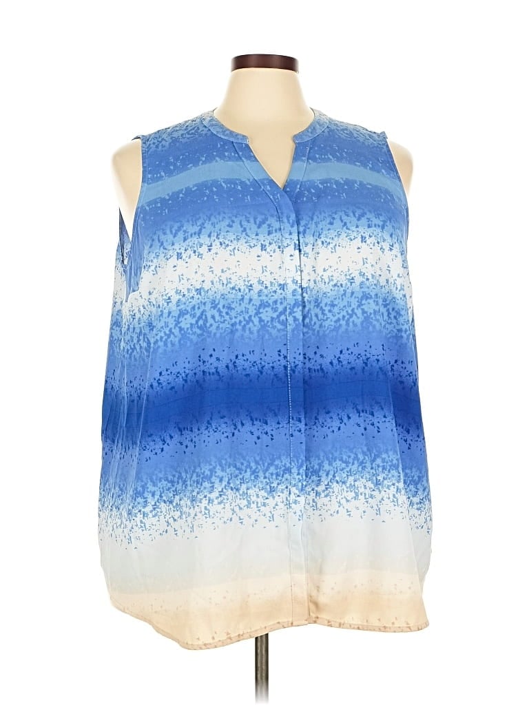 APT. 9 Pre-owned Sleeveless Blouse In Blue