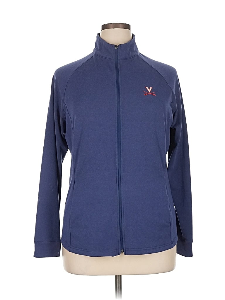 Pre-owned Johnnie-o Zip Up Hoodie In Blue