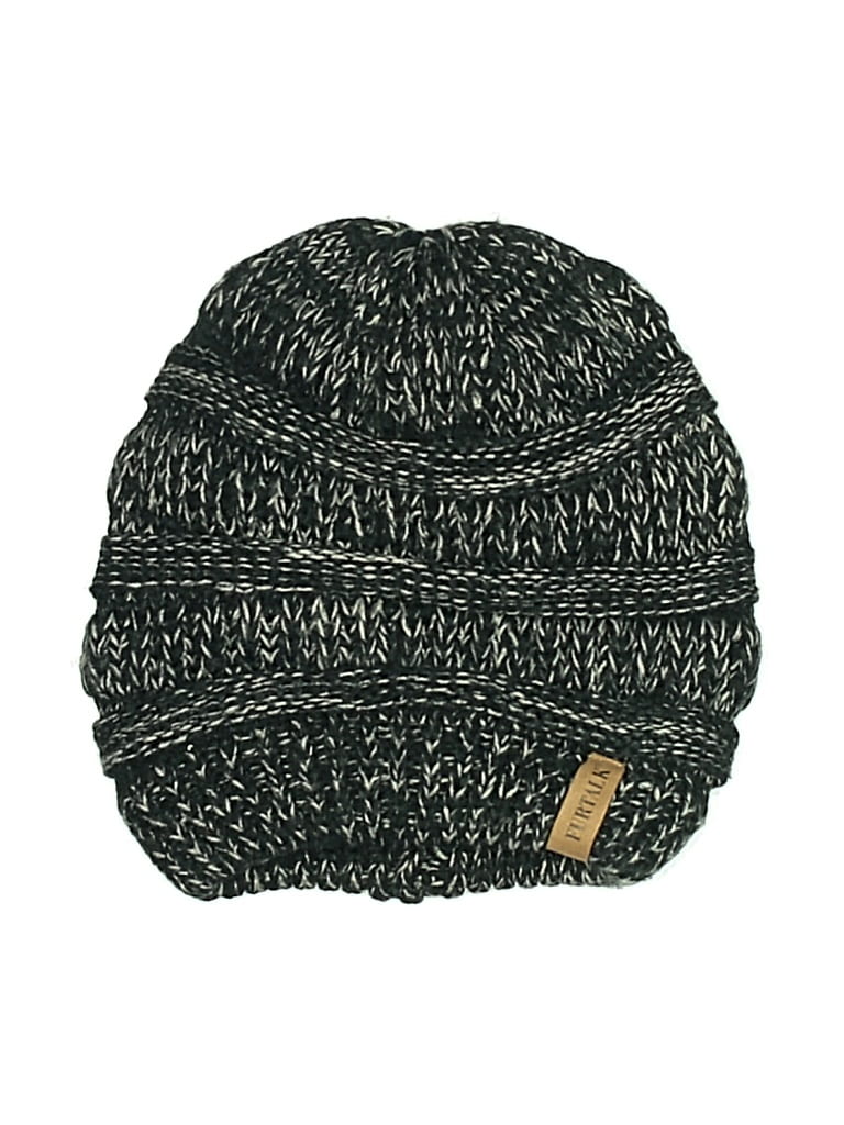 Pre-owned Furtalk Beanie Hat In Black