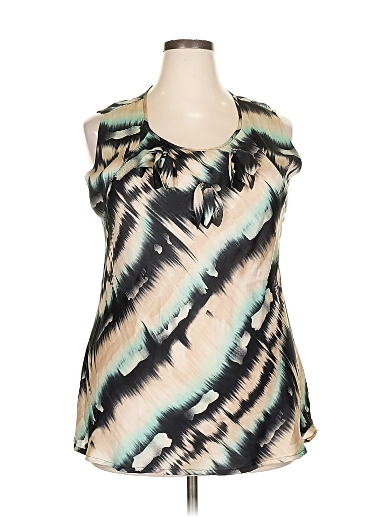 Pre-owned Dressbarn Sleeveless Blouse In Blue