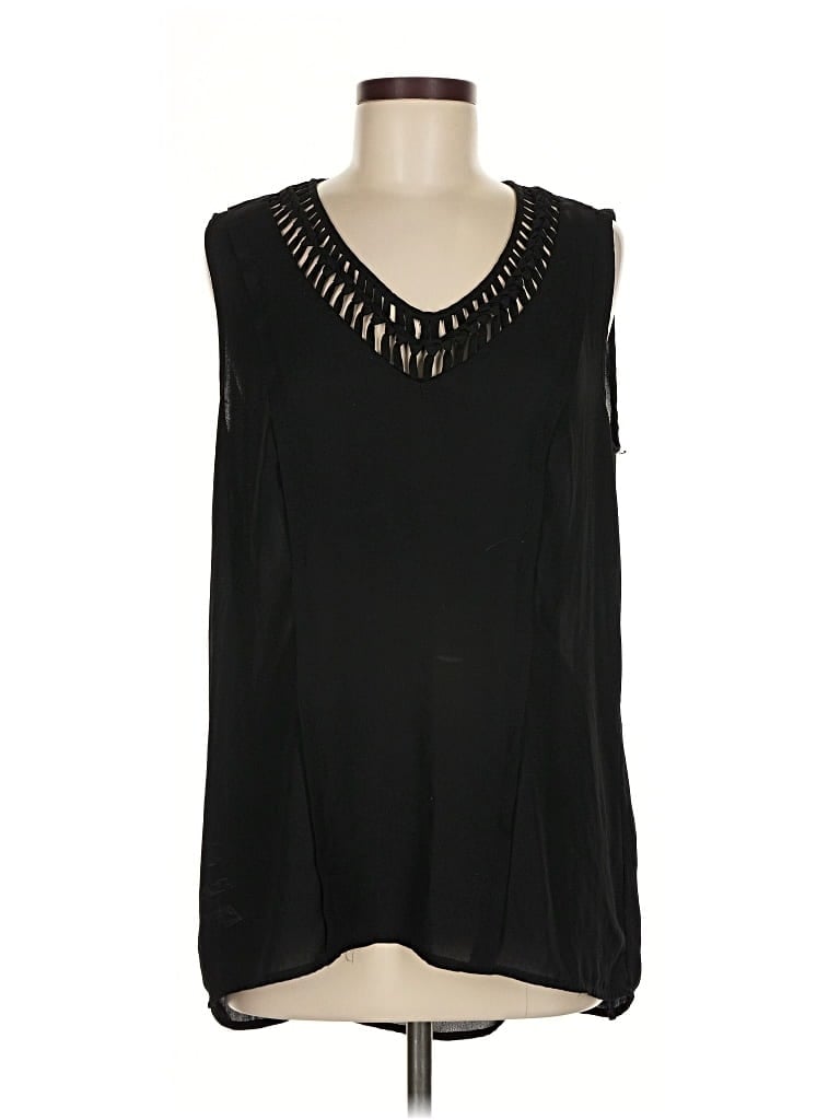Pre-owned Maeve Sleeveless Blouse In Black