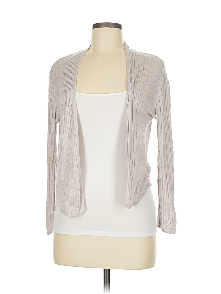Pre-owned Tahari Cardigan Sweater In Silver