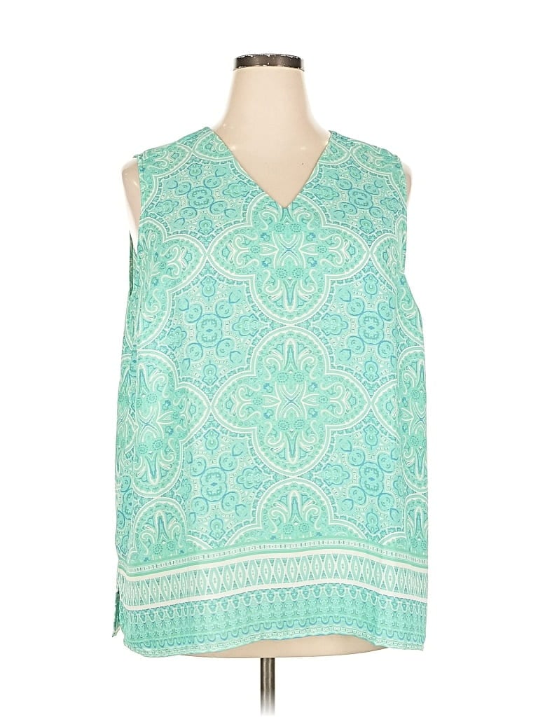 Pre-owned Cynthia Rowley Tjx Sleeveless Blouse In Blue