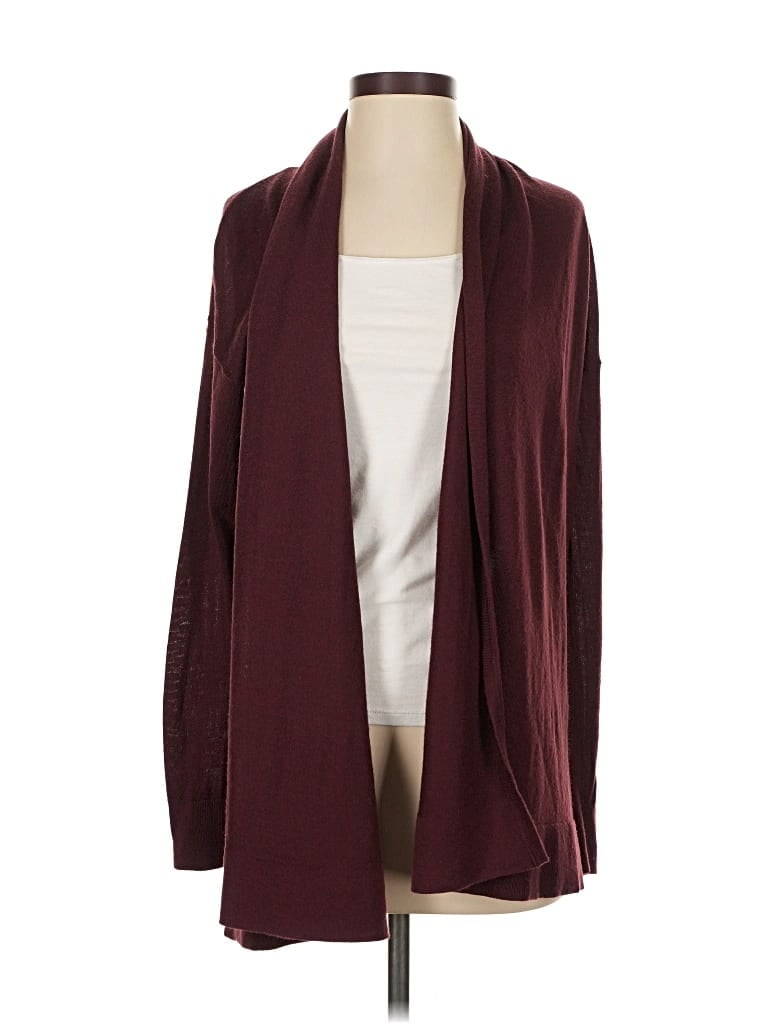 Pre-owned Ann Taylor Cardigan Sweater In Burgundy