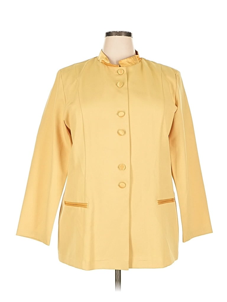 Pre-owned Santa Barbara Design Studio Blazer Jacket In Yellow