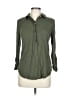 Max Edition 100% Rayon Green 3/4 Sleeve Button-Down Shirt Size L - photo 1