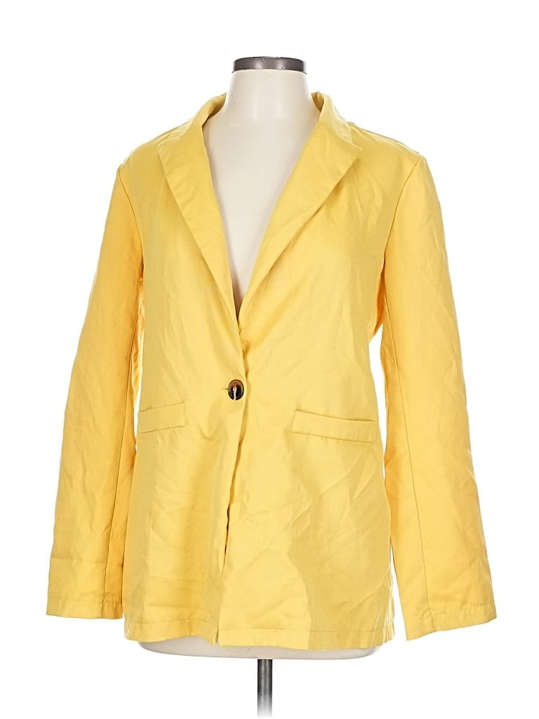 Pre-owned Shein Blazer Jacket In Yellow