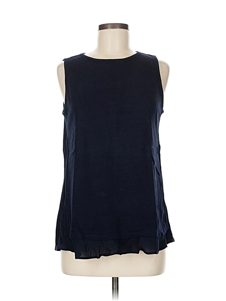 Pre-owned Ann Taylor Loft Sleeveless T-shirt In Blue