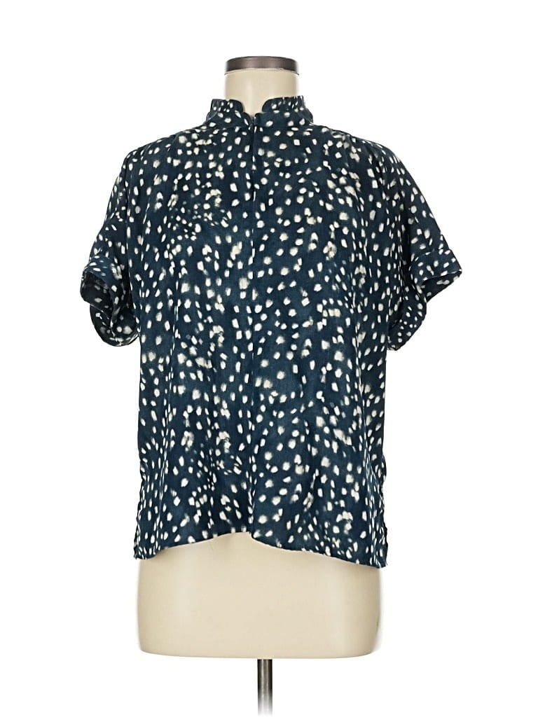 ANN TAYLOR Pre-owned Short Sleeve Blouse In Blue