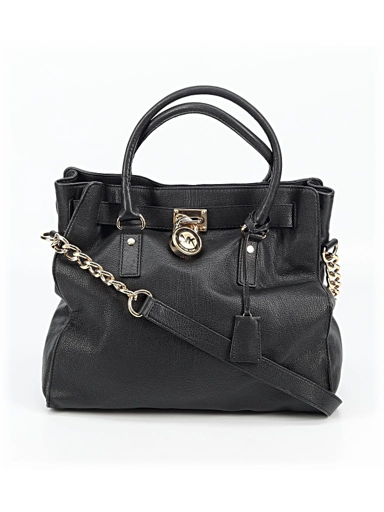 Pre-owned Michael Michael Kors Leather Satchel In Black