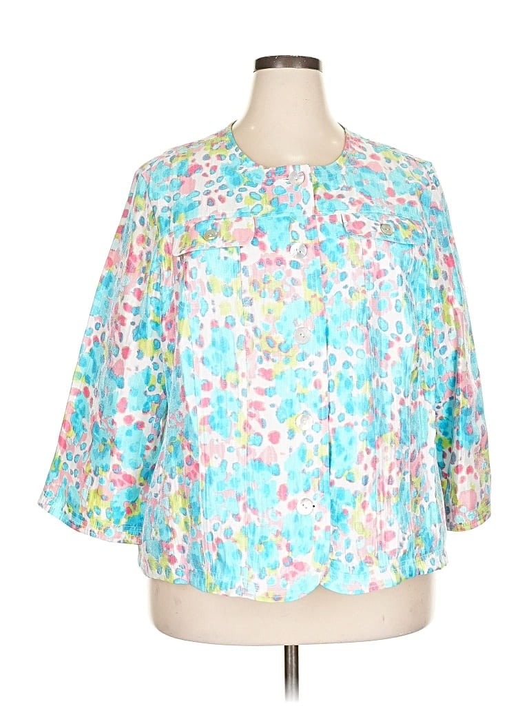Pre-owned Ruby Rd. 3/4 Sleeve Blouse In Blue
