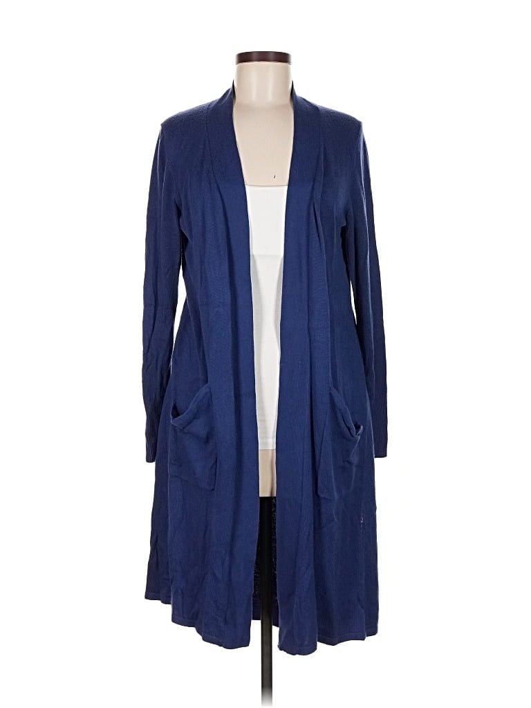 Pre-owned H By Halston Cardigan Sweater In Blue