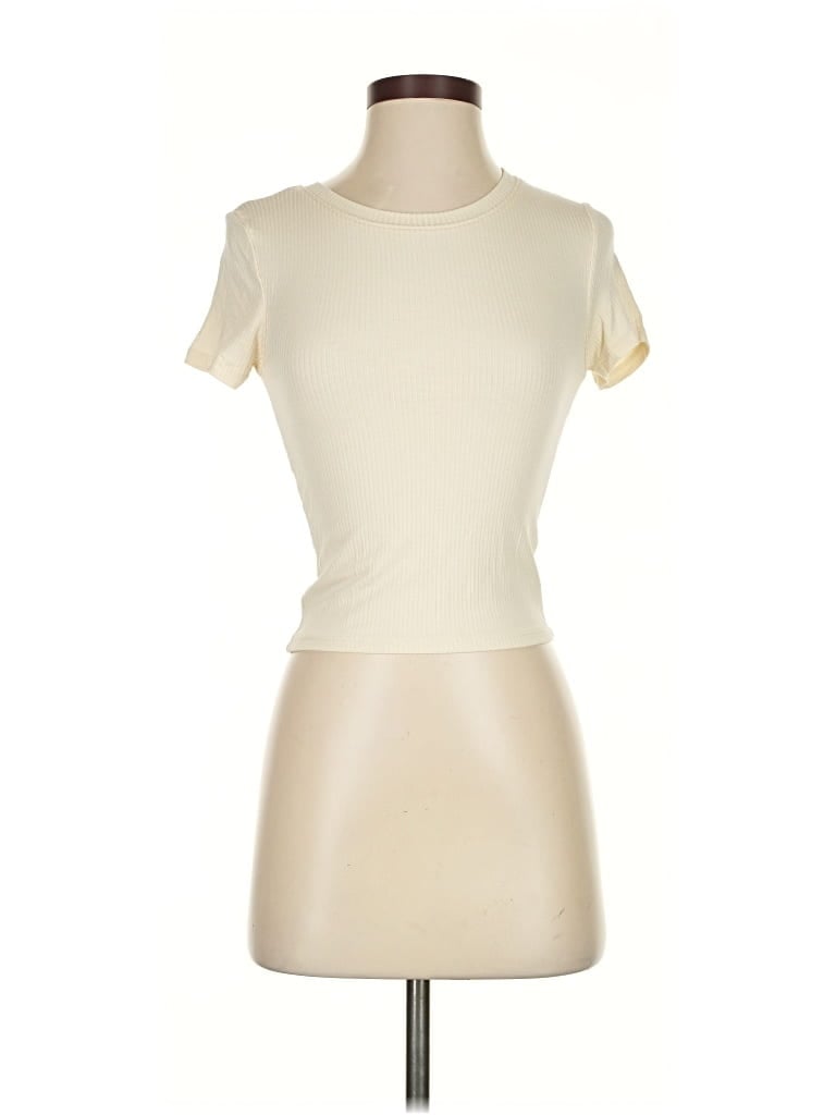 ACTIVE BASIC Pre-owned Short Sleeve Turtleneck In White