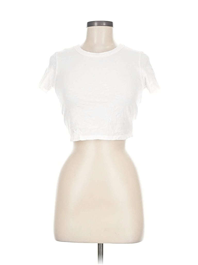 Pre-owned Aerie Short Sleeve T-shirt In White