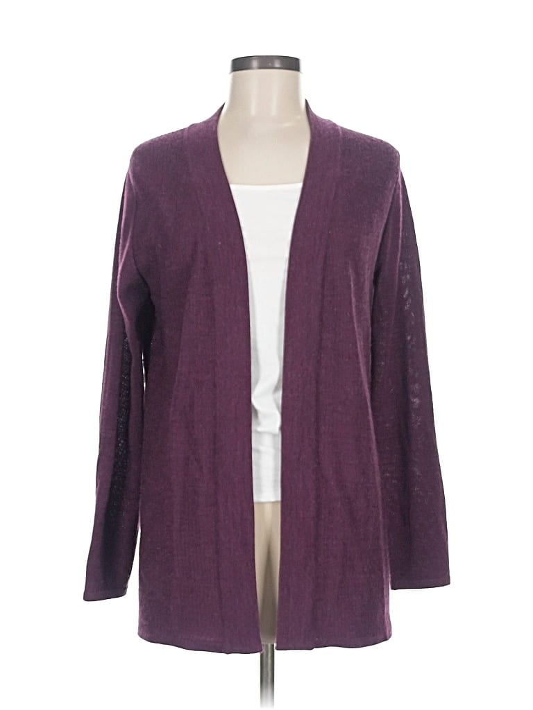 Pre-owned Coldwater Creek Cardigan Sweater In Purple