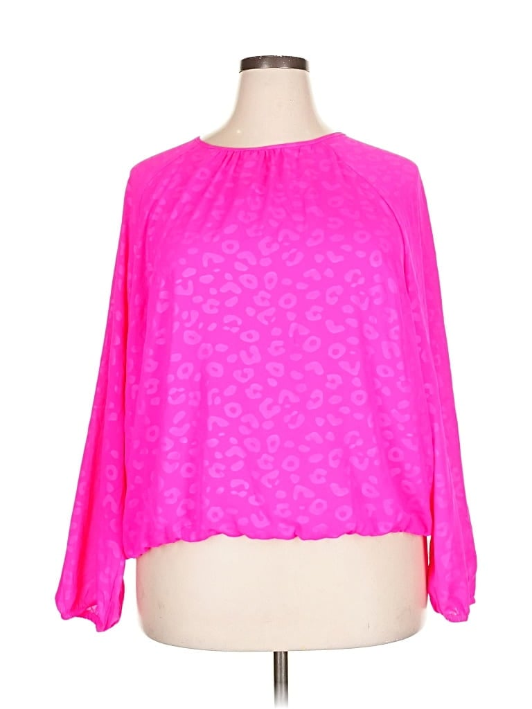Pre-owned Torrid 3/4 Sleeve Blouse In Pink