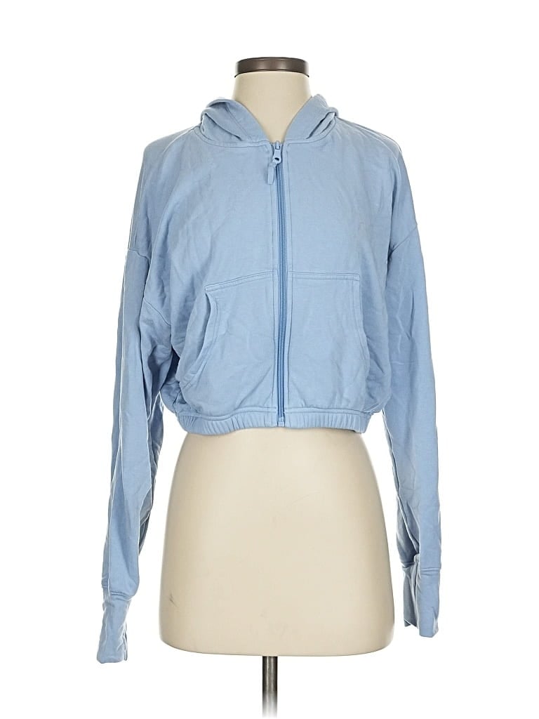 Pre-owned Offline By Aerie Zip Up Hoodie In Blue