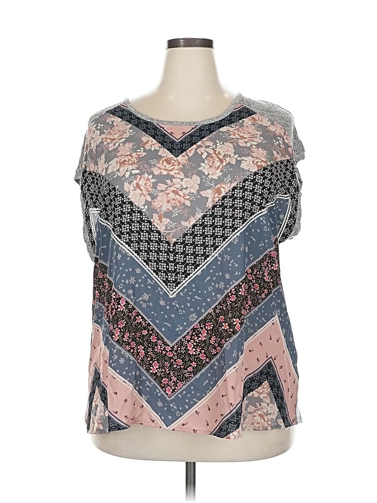 Pre-owned Maurices Short Sleeve Blouse In Pink