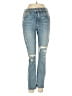 AGOLDE 100% Cotton Hearts Blue Jeans Size 25 waist - photo 1