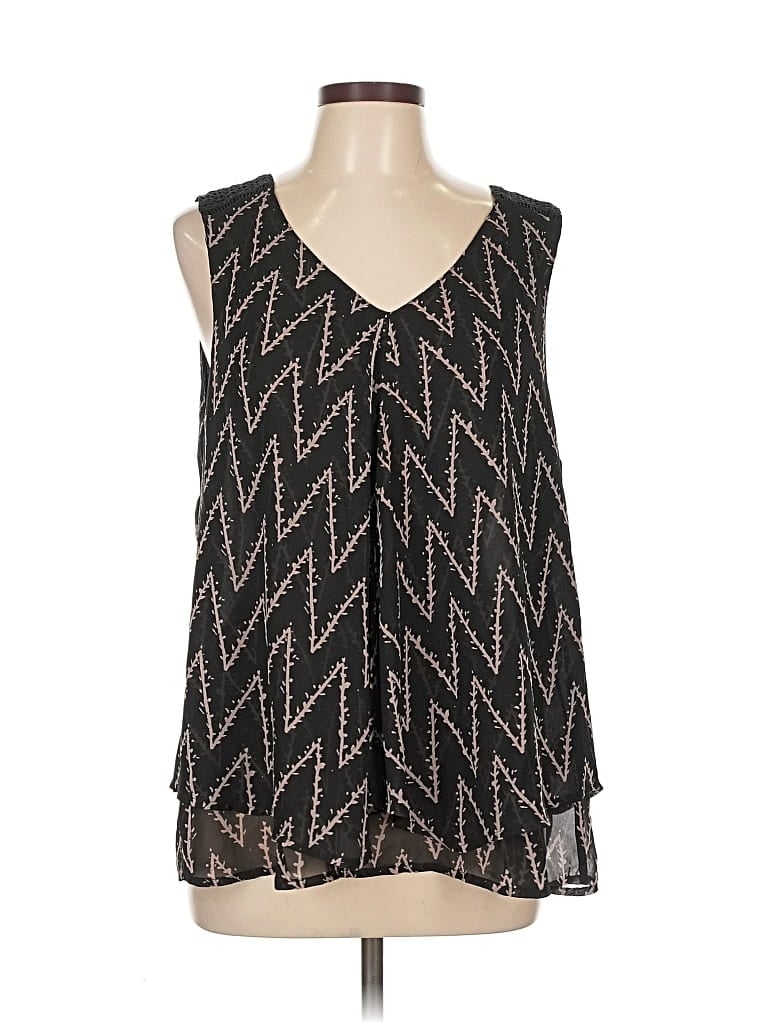 Pre-owned Lucky Brand Sleeveless Blouse In Black