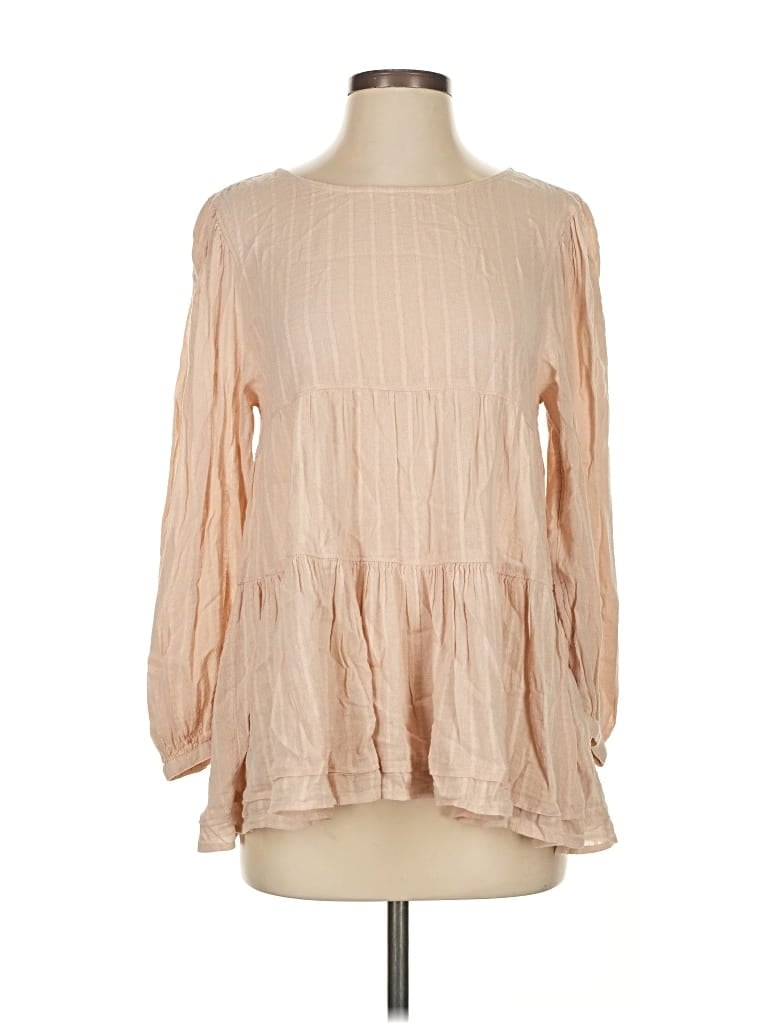 Pre-owned American Eagle Outfitters Long Sleeve Blouse In Brown