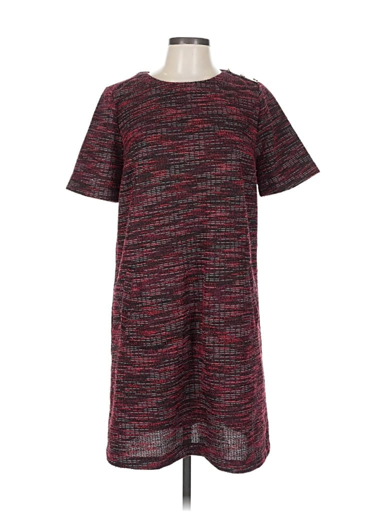 Pre-owned Ann Taylor Loft Casual Dress In Burgundy
