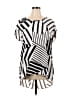 Cato 100% Polyester Silver White Short Sleeve Blouse Size 14 - 16 - photo 1