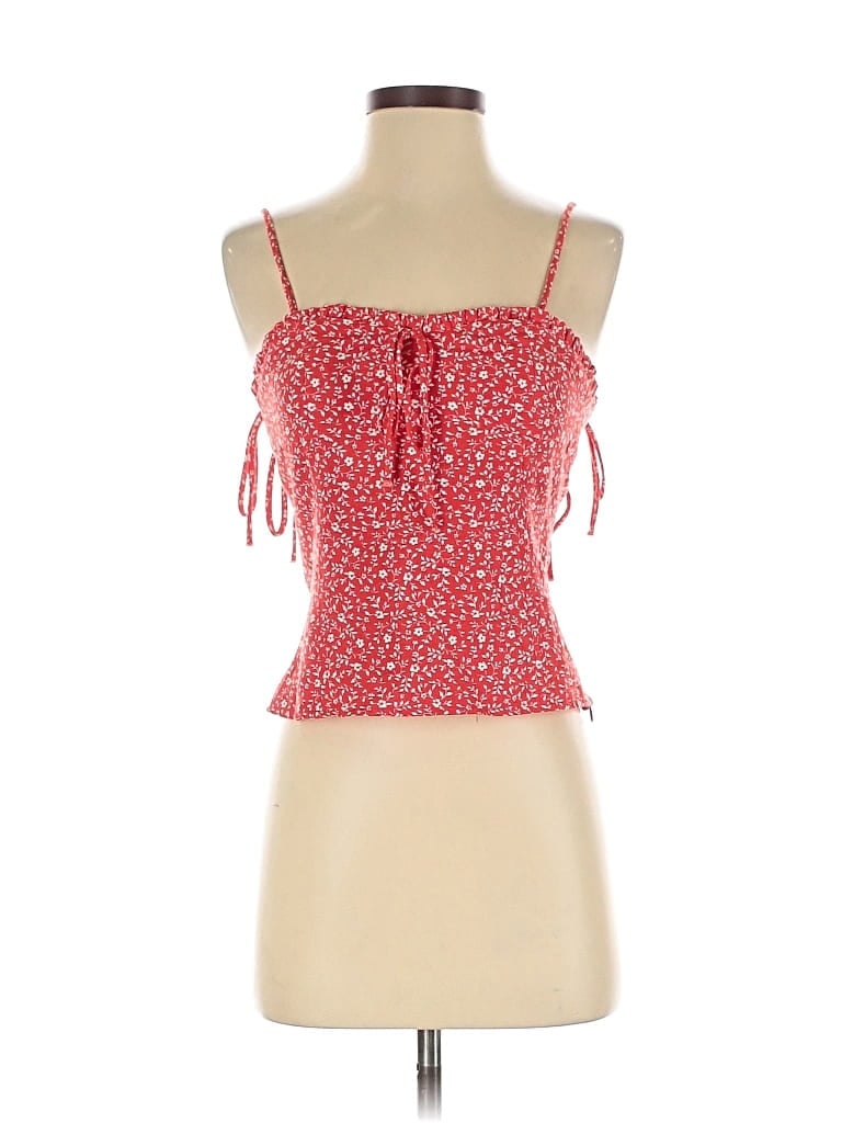 Pre-owned Unbranded Sleeveless Blouse In Red