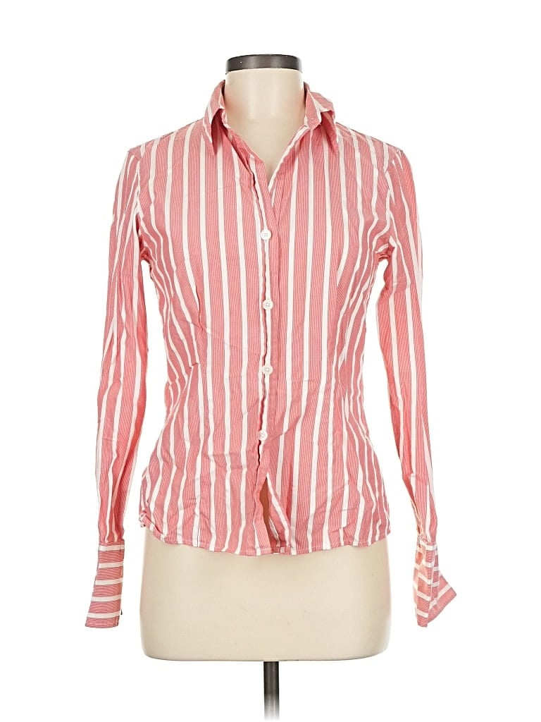 Pre-owned Michael Michael Kors Long Sleeve Polo Shirt In Pink