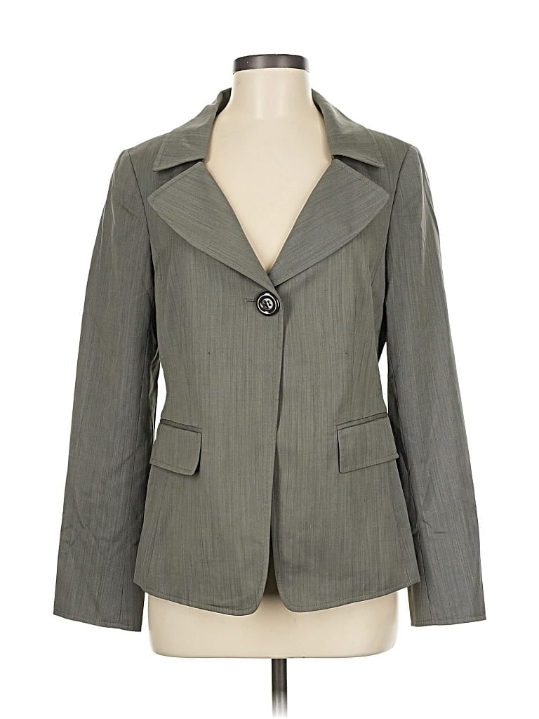 Pre-owned Lafayette 148 Blazer Jacket In Gray