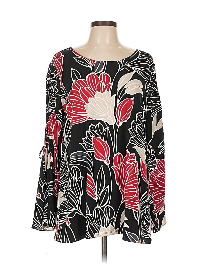 ALFANI Pre-owned Long Sleeve Blouse In Black