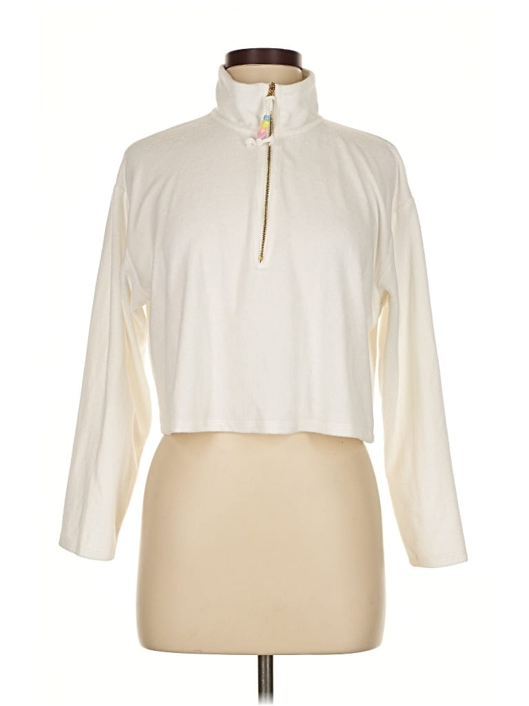 Pre-owned Stoney Clover Lane X Target Long Sleeve Top Ivory Turtleneck Tops In White