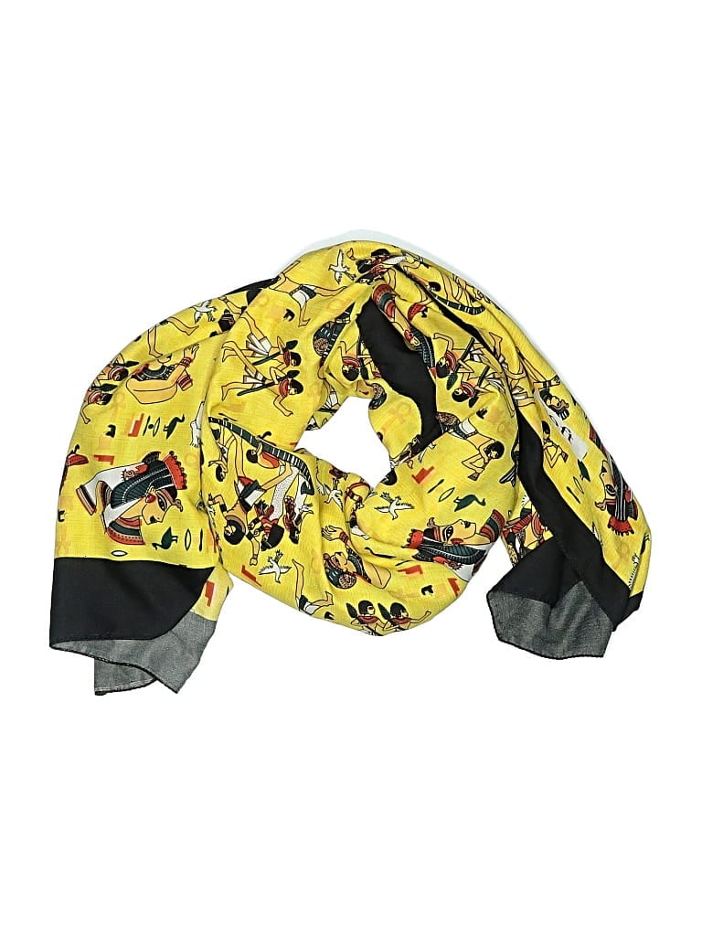 Pre-owned Assorted Brands Scarf In Yellow