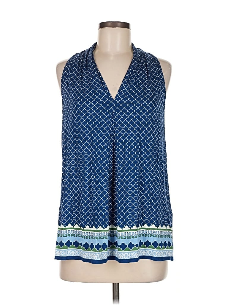 Pre-owned Max Studio Sleeveless Blouse In Blue