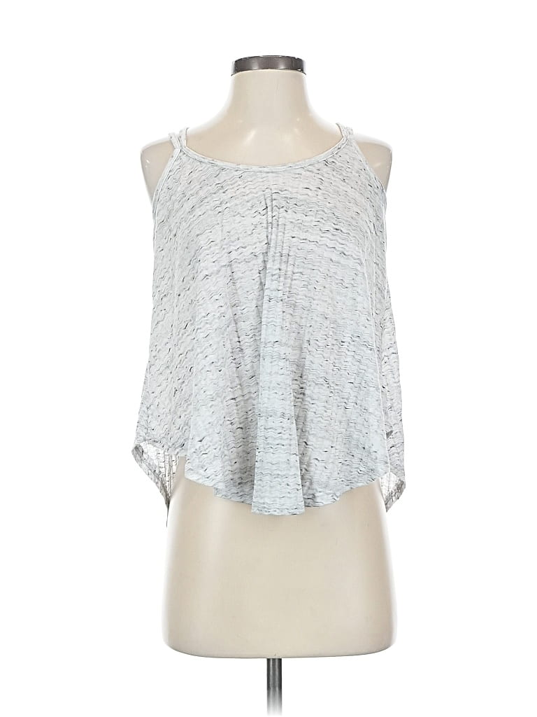 Pre-owned Guess Tank Top Silver Strapless Neckline Tops