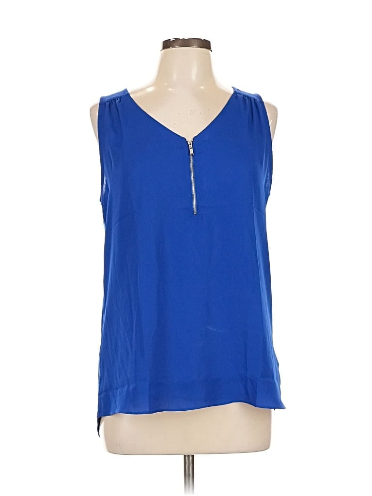 Pre-owned Fortune + Ivy Sleeveless Blouse In Blue