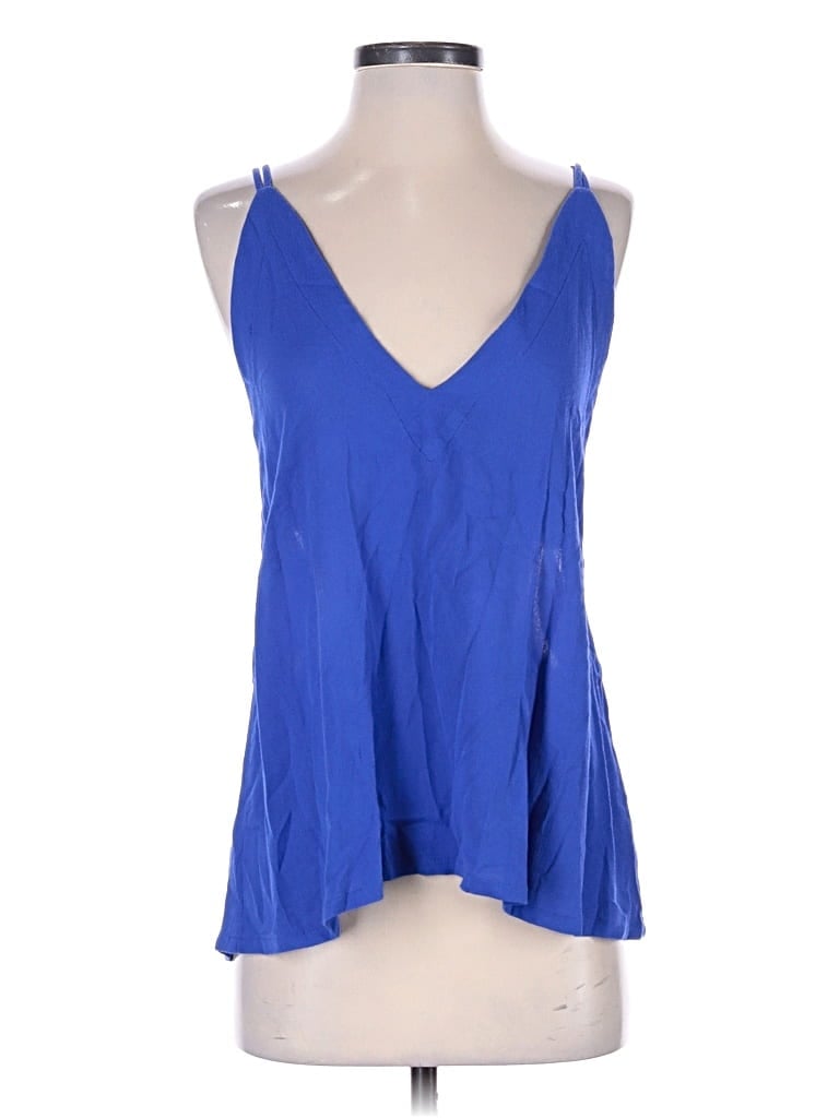 Pre-owned Lulus Sleeveless Blouse In Blue