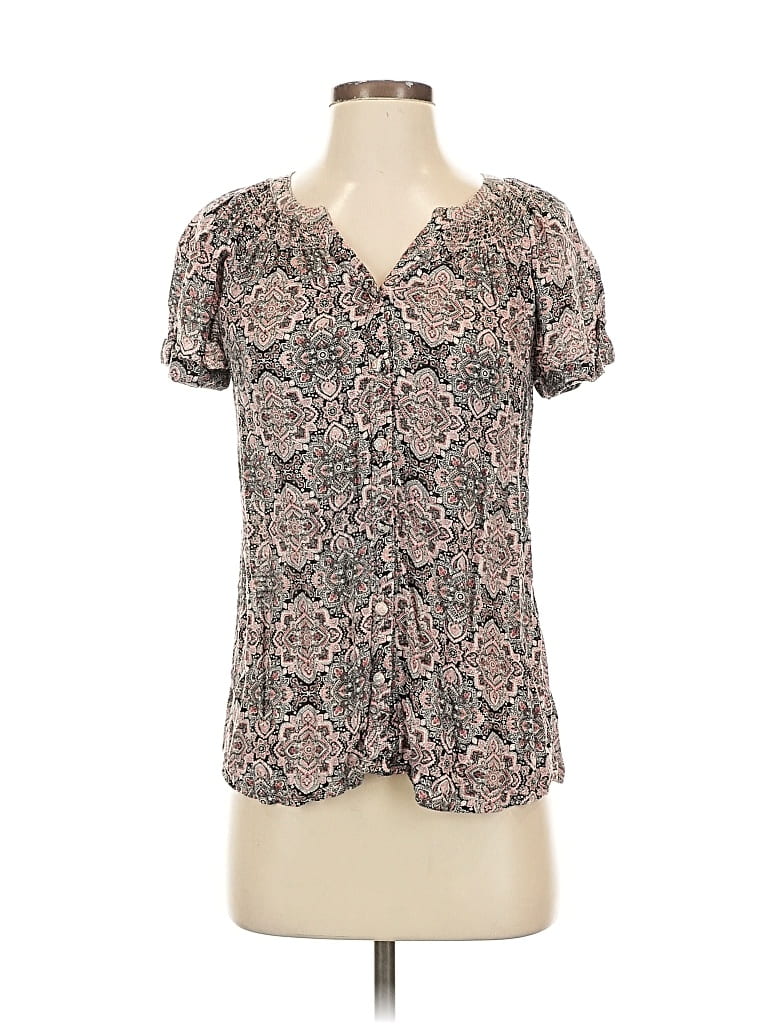 WESTPORT Pre-owned Short Sleeve Blouse In Gray