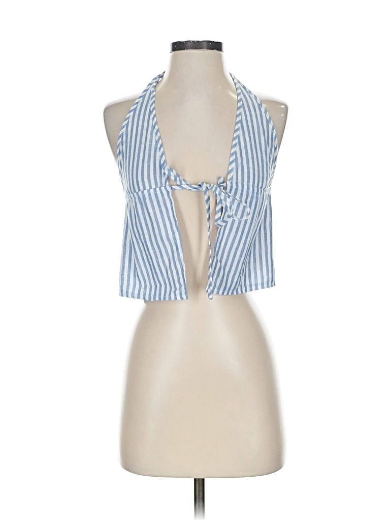 Pre-owned Shein Sleeveless Blouse In Blue