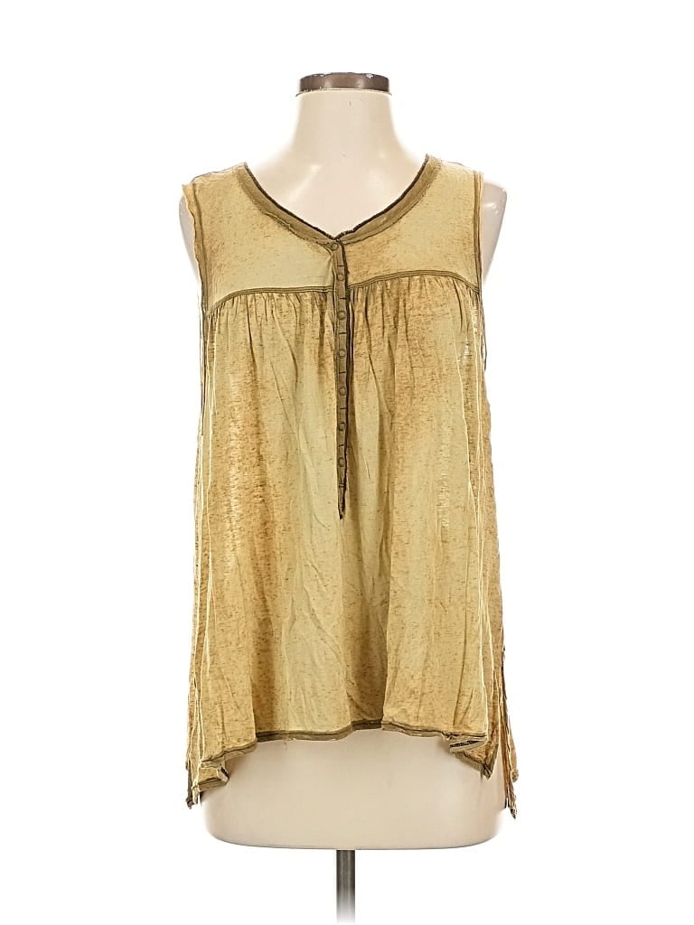 Pre-owned We The Free Sleeveless Blouse In Gold