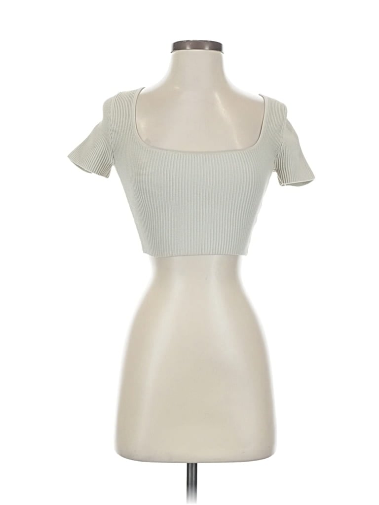 Pre-owned Babaton Short Sleeve T-shirt In White